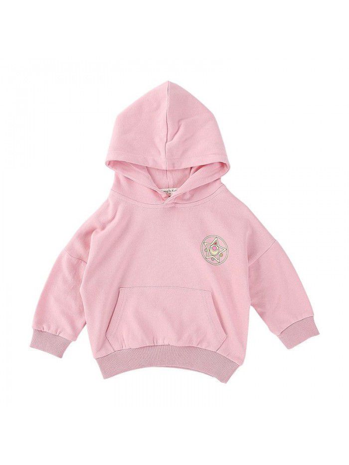 Girls' sweater wholesale new autumn children's Hooded Baby top cartoon printed long sleeve Hoodie 