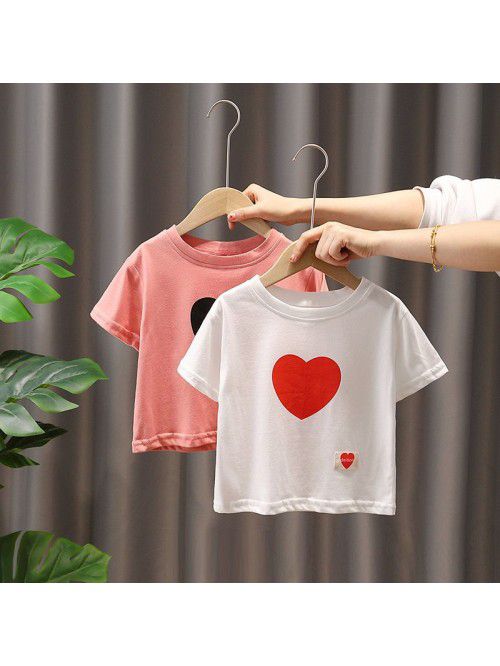 4625 girls'  summer cartoon short sleeve chil...