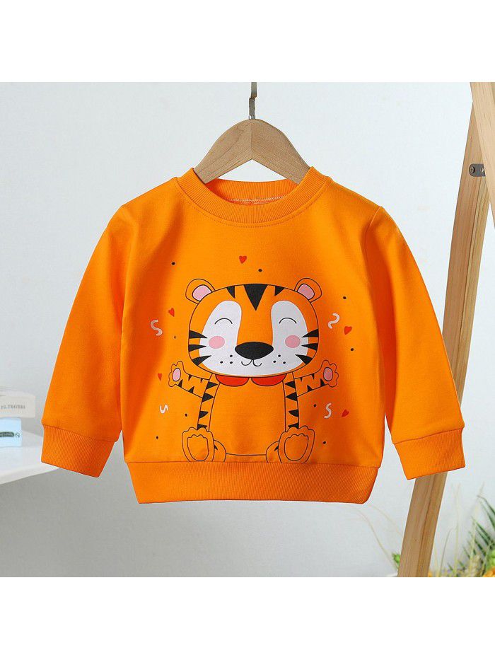 Children's wear children's sweater autumn  cotton boys and girls long sleeve T-shirt single top baby Pullover 