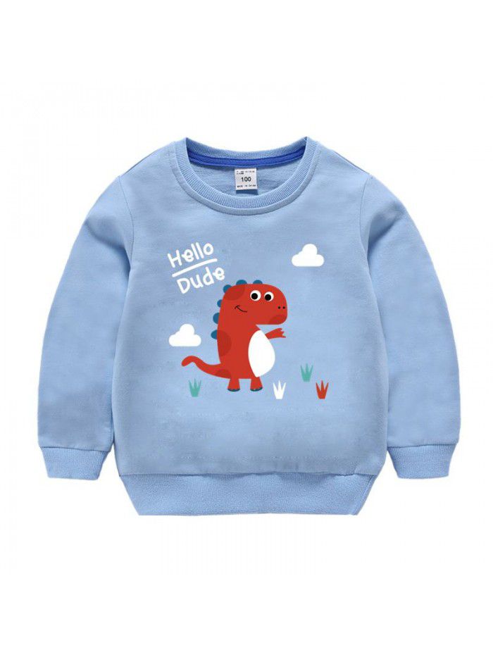 Children's bodyguard boys'  spring and autumn new dinosaur clothes baby's top long sleeve children's clothing manufacturer 