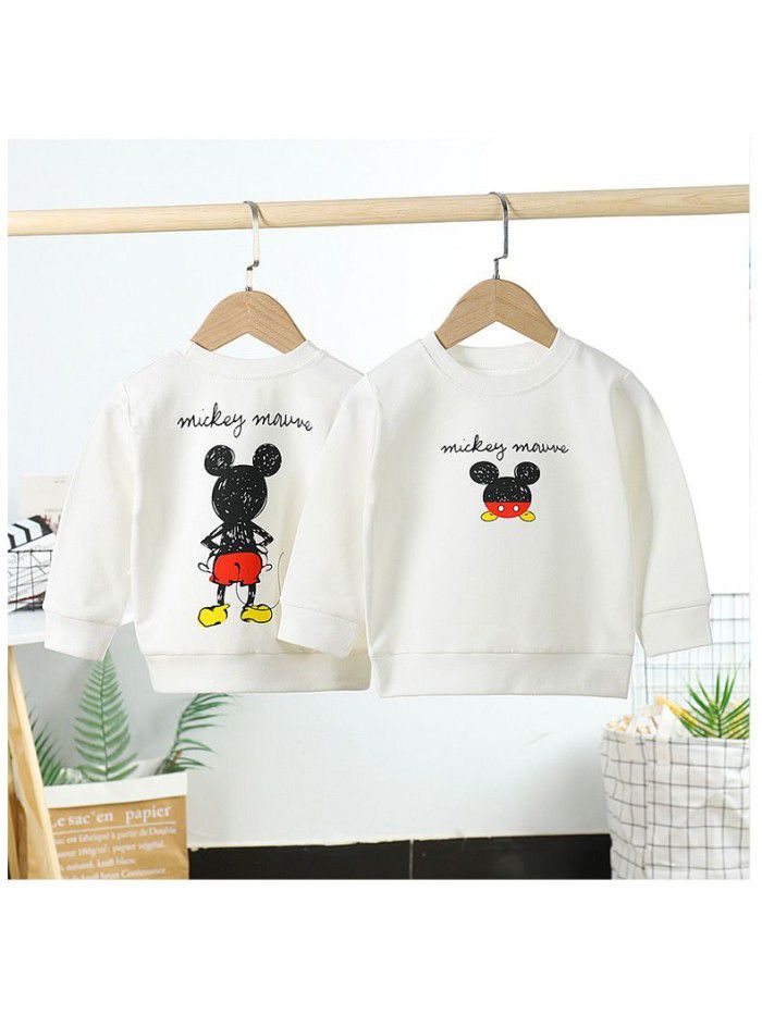 Children's wear children's sweater autumn  cotton boys and girls long sleeve T-shirt single top baby Pullover 