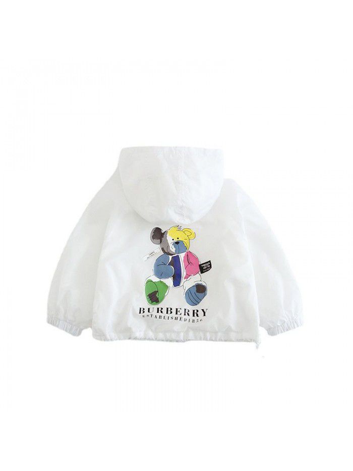 1674 boys' sunscreen summer wear children's light coat Korean version  new fashion baby skin clothes 