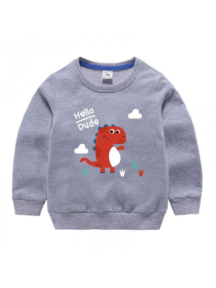 Children's bodyguard boys'  spring and autumn new dinosaur clothes baby's top long sleeve children's clothing manufacturer 