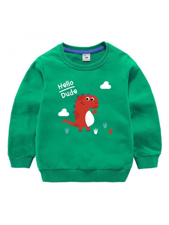 Children's bodyguard boys'  spring and autumn new dinosaur clothes baby's top long sleeve children's clothing manufacturer 