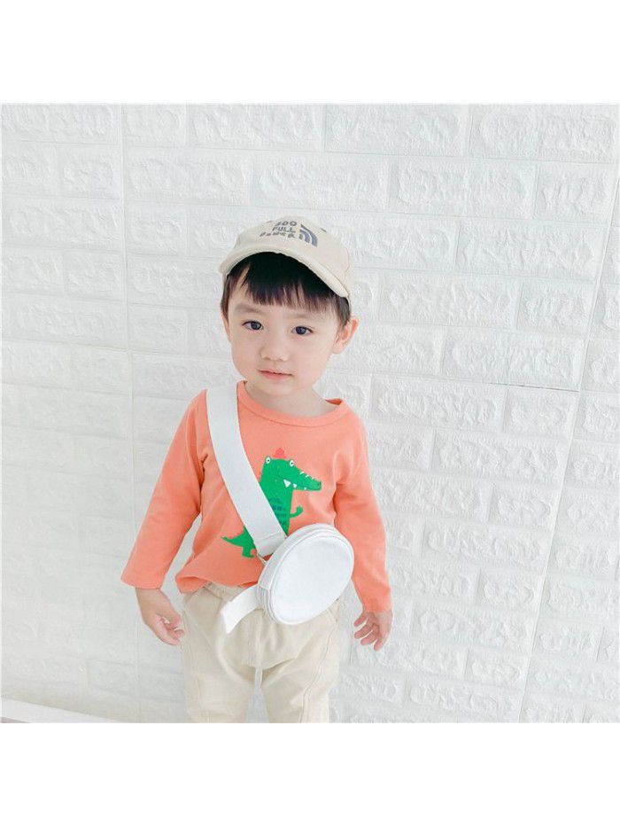 Baby T-shirt spring and autumn new children's clothes cartoon printed cute baby bottom coat Long Sleeve boys' top 