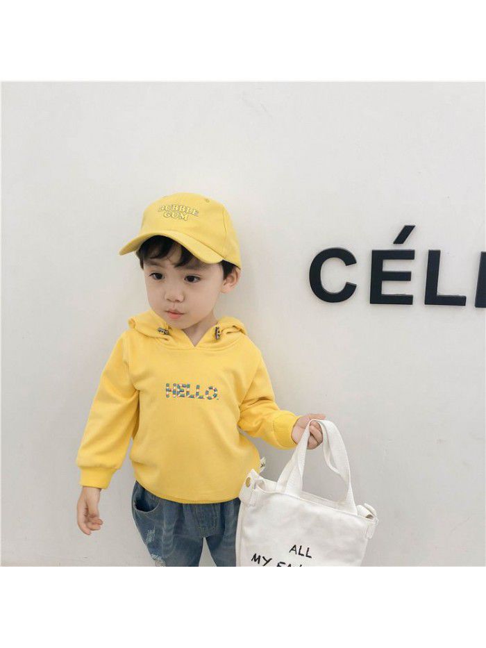 Baby's sweater Korean spring and autumn new boys' top children's clothes children's hooded cover 