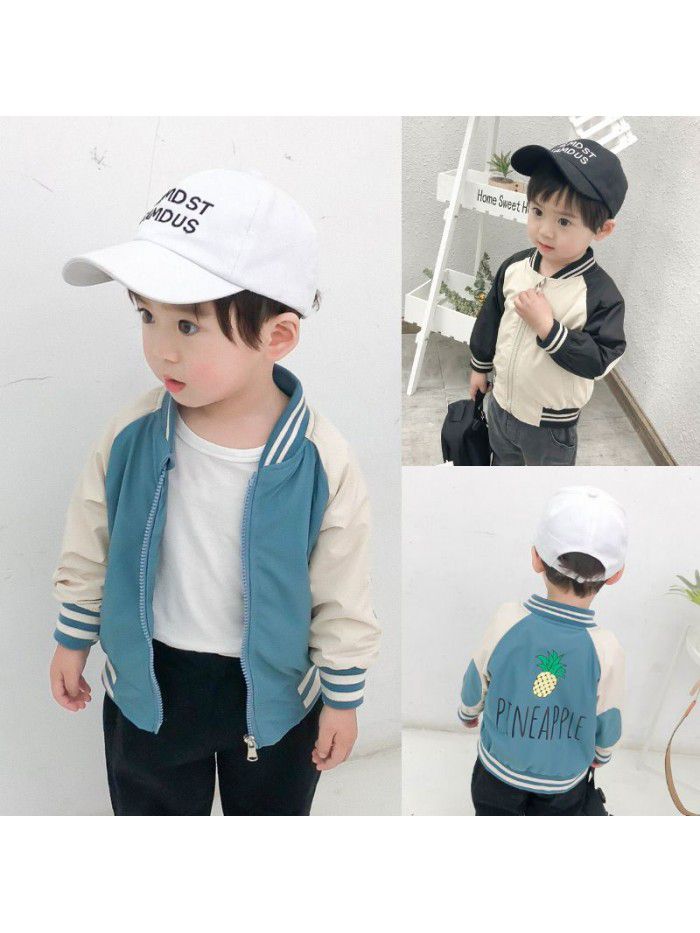 Children's clothing children's clothing long sleeve boys' spring and autumn baby top cartoon printed baby coat fashion ia903 