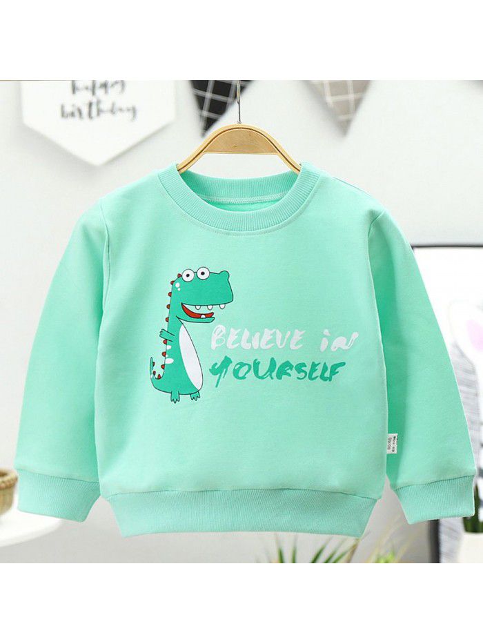 Children's wear children's sweater autumn  cotton boys and girls long sleeve T-shirt single top baby Pullover 