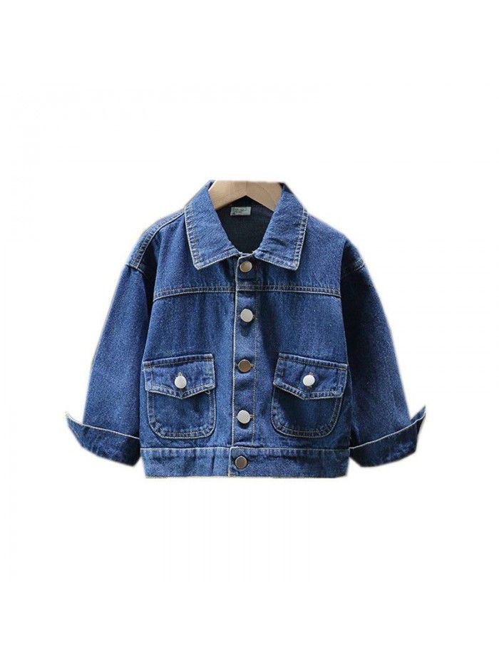 4349 children's wear boys' coat 4 children's jeans jacket 5 foreign style 1-2-3 year old baby top 6 boys' clothes fashion 