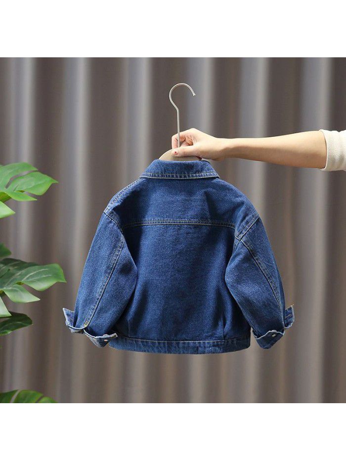 4349 children's wear boys' coat 4 children's jeans jacket 5 foreign style 1-2-3 year old baby top 6 boys' clothes fashion 