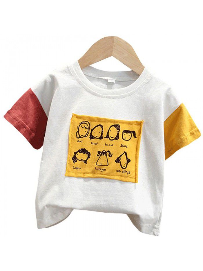 1712 children's clothing boys' short sleeve T-shirt infant children's summer clothing 