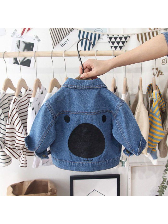 Baby jeans jacket boys and girls Korean baby jeans new fashion children's coat in spring and autumn of  