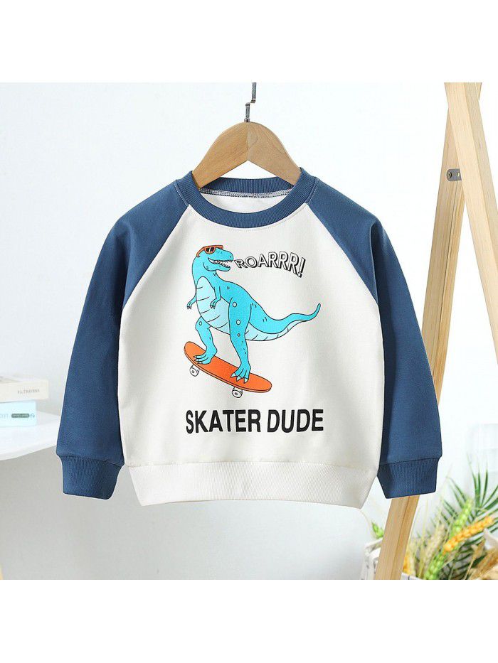 Children's wear children's sweater autumn  cotton boys and girls long sleeve T-shirt single top baby Pullover 