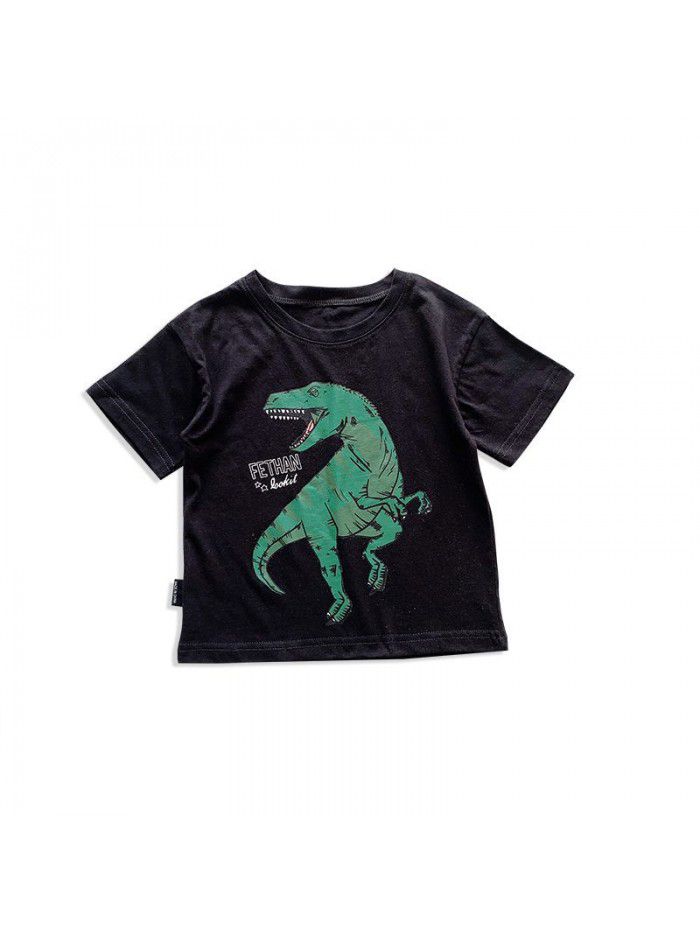 Children's T-shirt Korean children's clothing  summer boy's fashion cartoon night market stall supply printing short sleeve 