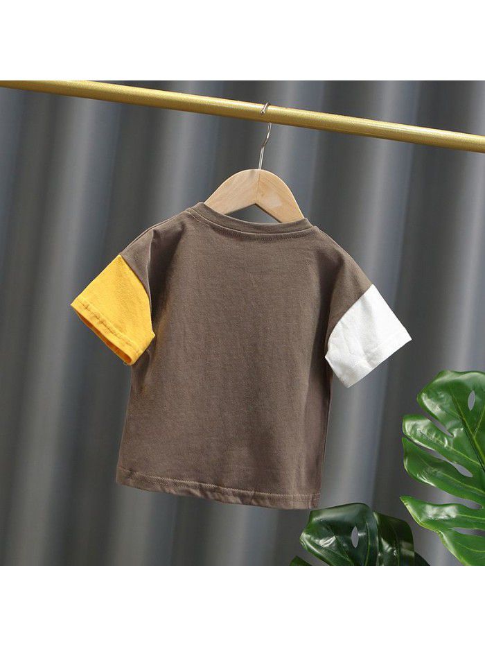 1712 children's clothing boys' short sleeve T-shirt infant children's summer clothing 