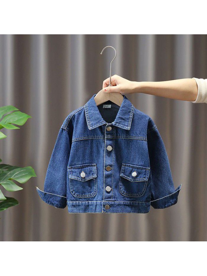 4349 children's wear boys' coat 4 children's jeans jacket 5 foreign style 1-2-3 year old baby top 6 boys' clothes fashion 