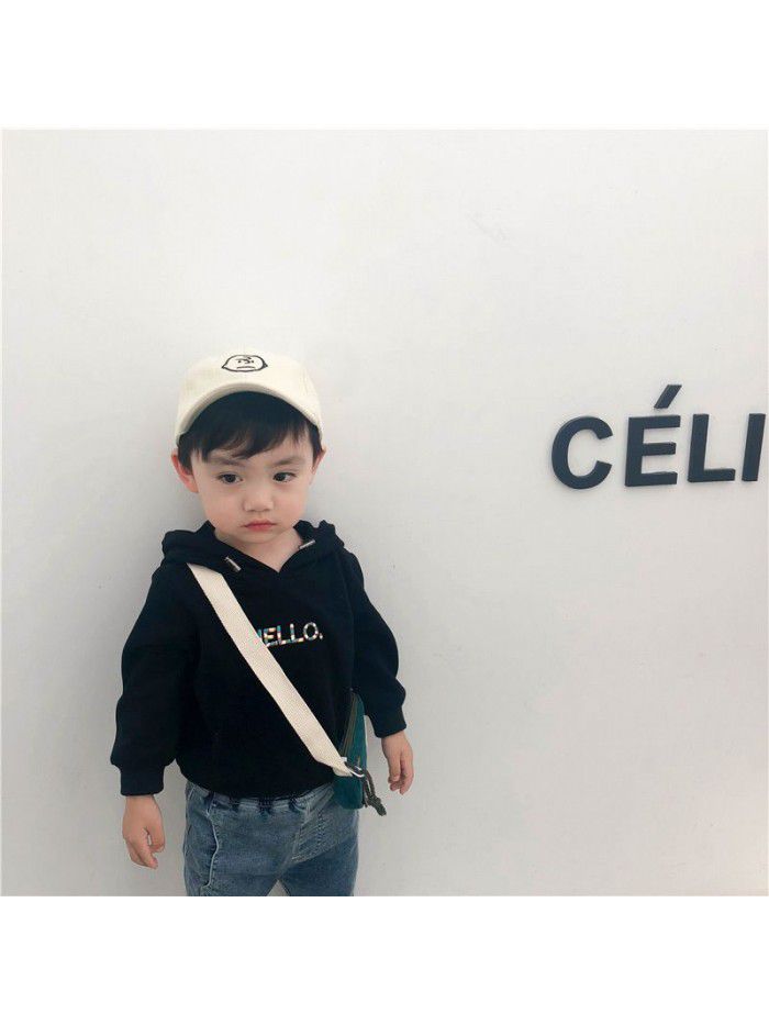 Baby's sweater Korean spring and autumn new boys' top children's clothes children's hooded cover 