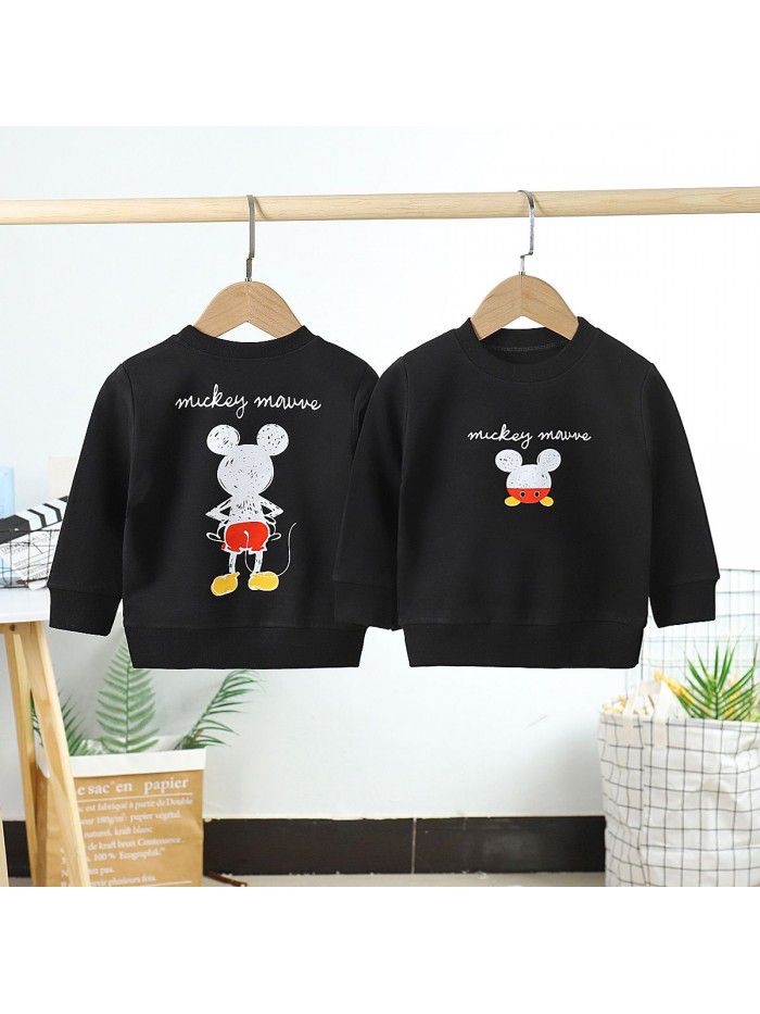 Children's wear children's sweater autumn  cotton boys and girls long sleeve T-shirt single top baby Pullover 