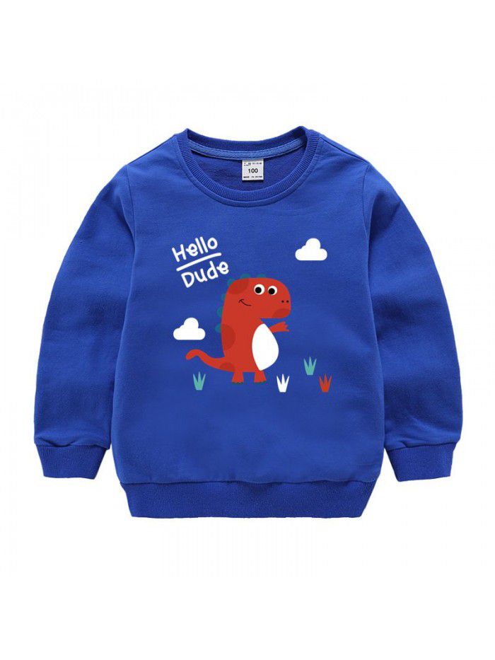 Children's bodyguard boys'  spring and autumn new dinosaur clothes baby's top long sleeve children's clothing manufacturer 