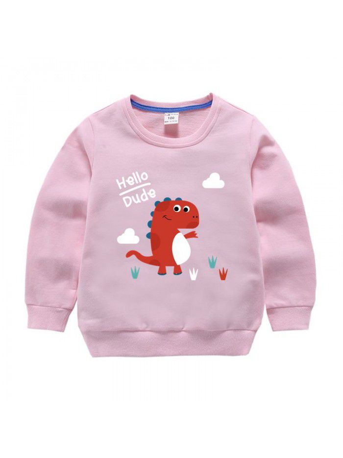 Children's bodyguard boys'  spring and autumn new dinosaur clothes baby's top long sleeve children's clothing manufacturer 