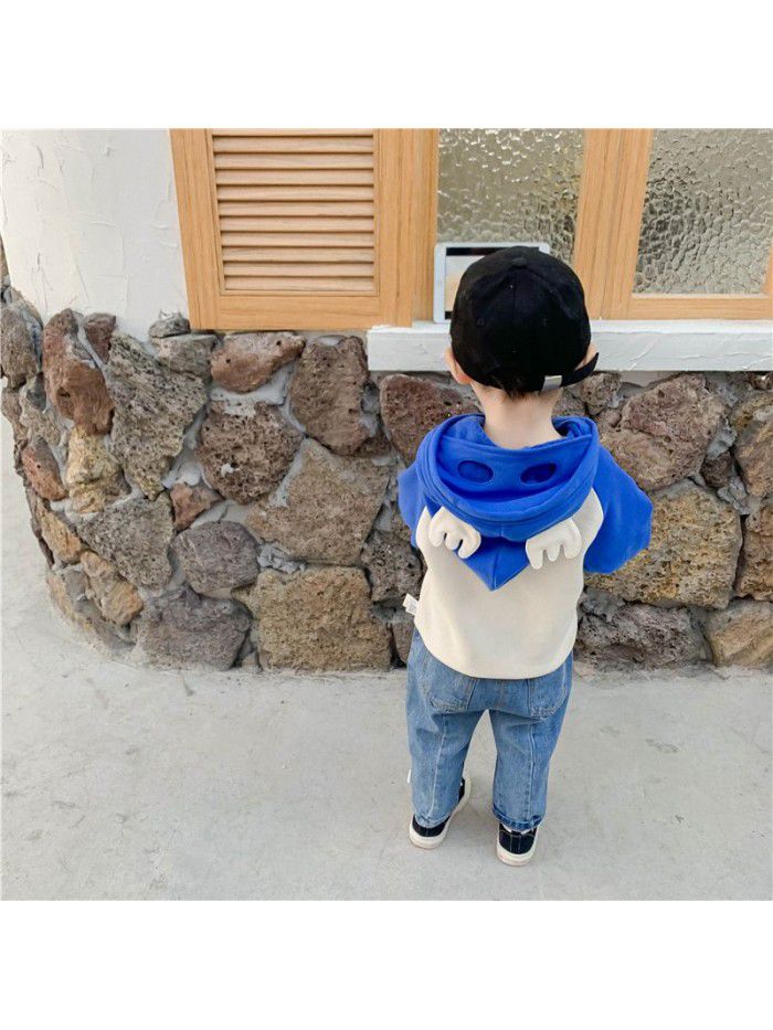 Children's clothing manufacturers direct sales  spring and autumn new top baby foreign style hooded cartoon coat children's clothing fashion 