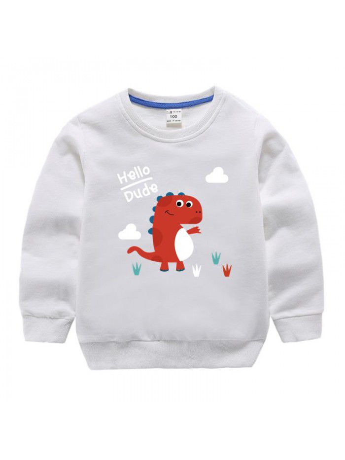 Children's bodyguard boys'  spring and autumn new dinosaur clothes baby's top long sleeve children's clothing manufacturer 