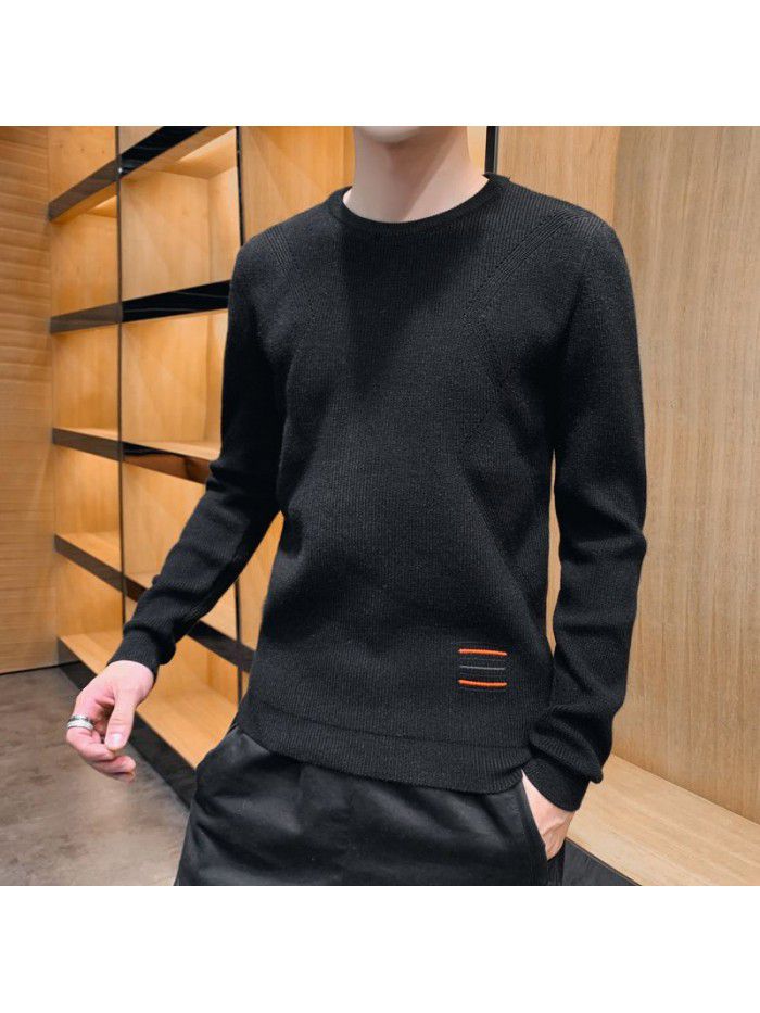 Autumn  new men's T-shirt Korean round neck Pullover Jacket sweater men's junior students 