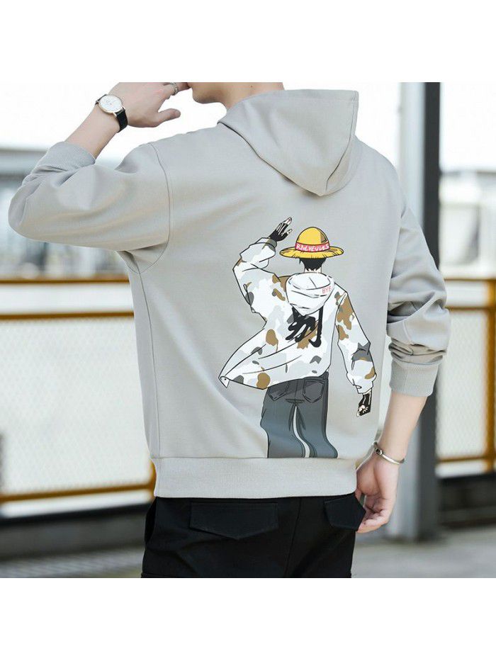 Autumn men's fashion brand Sweater Hoodie spring and autumn Korean fashion loose couple hip hop thin jacket men's 