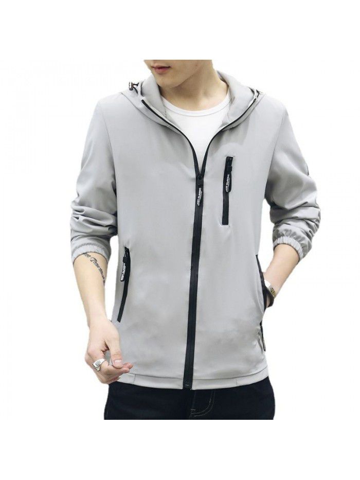 Men's coat  new slim jacket leisure spring and autumn youth fashion Korean version handsome clothes 