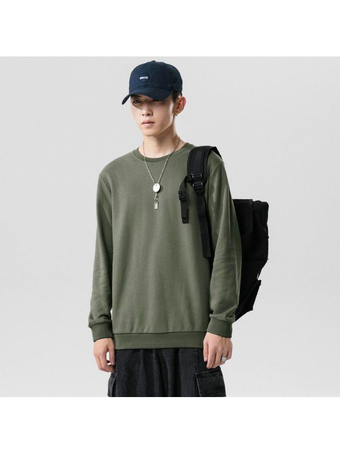 Fashion sweater men's  autumn new men's wear Korean Trend loose round neck bottomed shirt for young students 