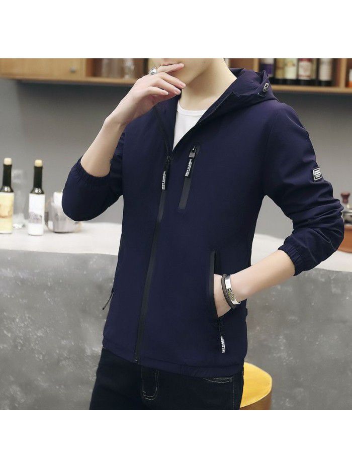 Men's coat  new slim jacket leisure spring and autumn youth fashion Korean version handsome clothes 