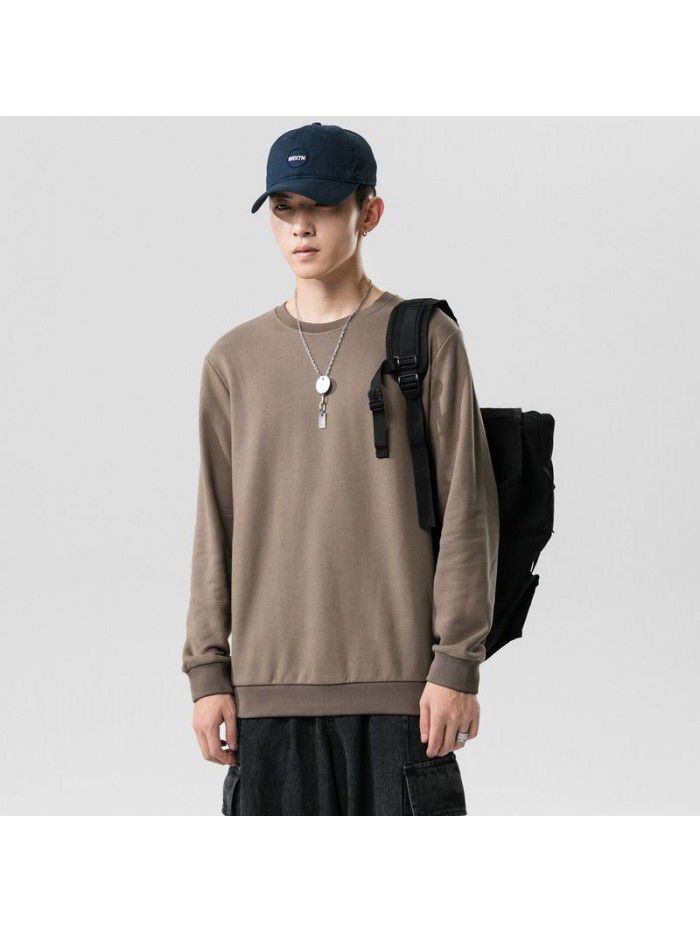 Fashion sweater men's  autumn new men's wear Korean Trend loose round neck bottomed shirt for young students 