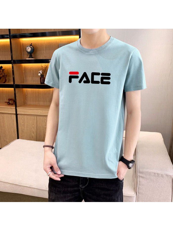 summer new men's short sleeve T-shirt Korean slim thin half sleeve t-shirt men's casual top 