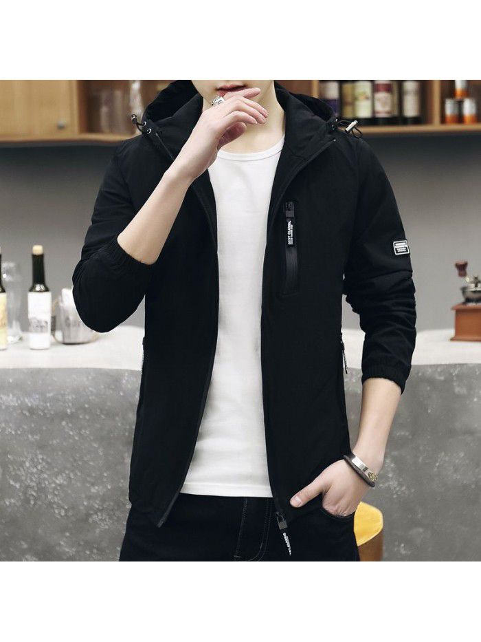 Men's coat  new slim jacket leisure spring and autumn youth fashion Korean version handsome clothes 