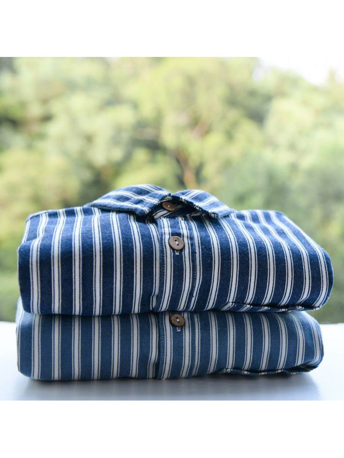 Spring and autumn long sleeve cotton shirt men's casual loose fashion young versatile handsome shirt coat 9351 