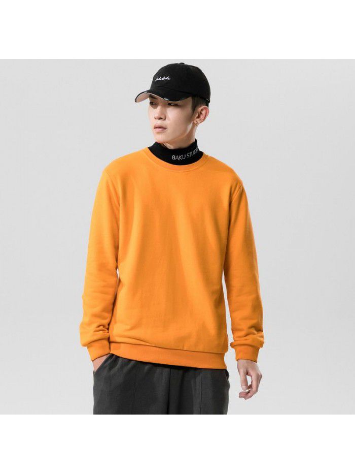 Fashion sweater men's  autumn new men's wear Korean Trend loose round neck bottomed shirt for young students 