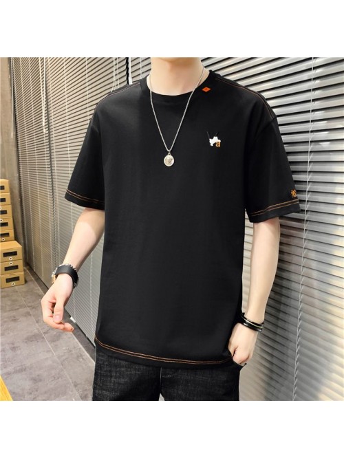  summer new men's T-shirt youth casual versat...