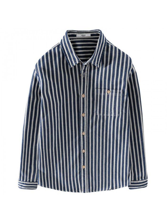 Spring and autumn long sleeve cotton shirt men's casual loose fashion young versatile handsome shirt coat 9351 