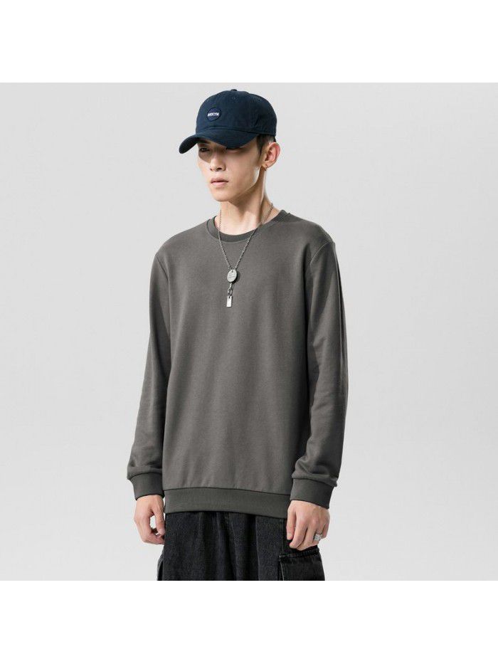 Fashion sweater men's  autumn new men's wear Korean Trend loose round neck bottomed shirt for young students 