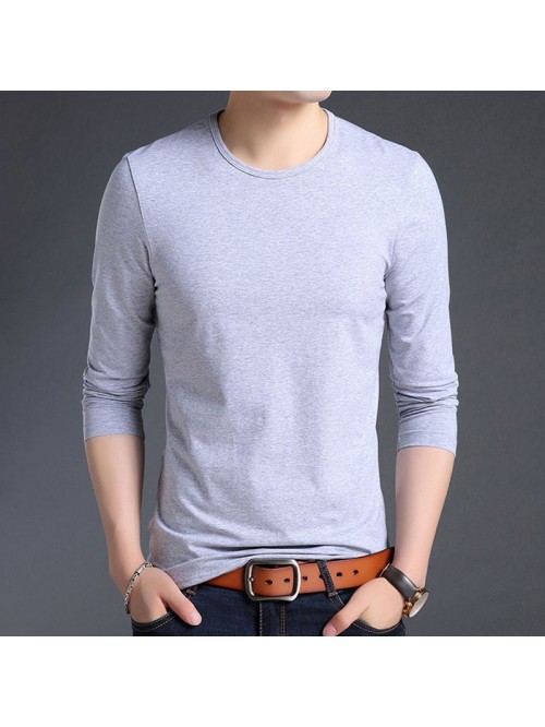 spring new men's long sleeve T-shirt Korean s...