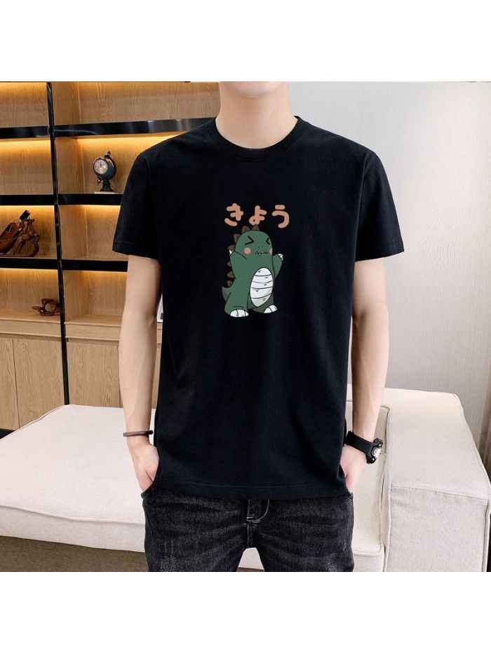 summer new men's short sleeve T-shirt Korean slim thin half sleeve t-shirt men's casual top 