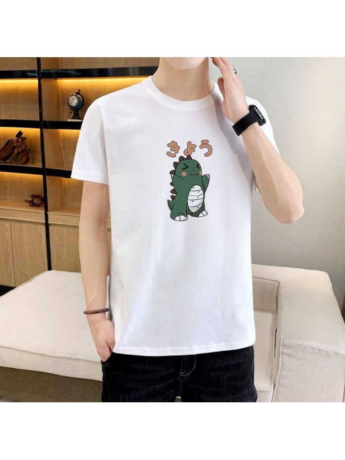 summer new men's short sleeve T-shirt Korean slim thin half sleeve t-shirt men's casual top 