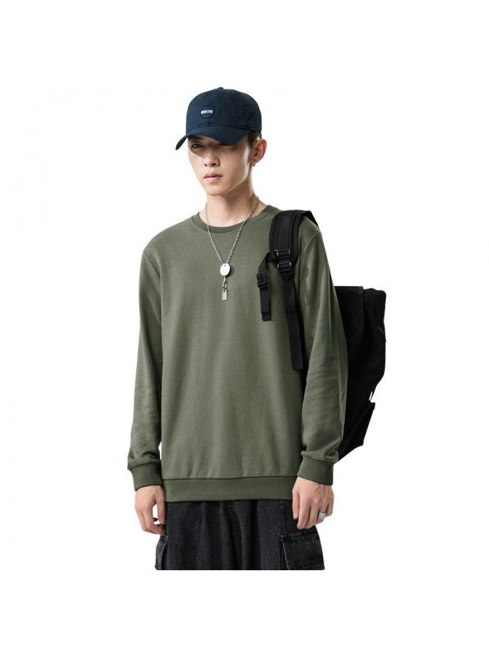Fashion sweater men's  autumn new men's wear Korean Trend loose round neck bottomed shirt for young students 