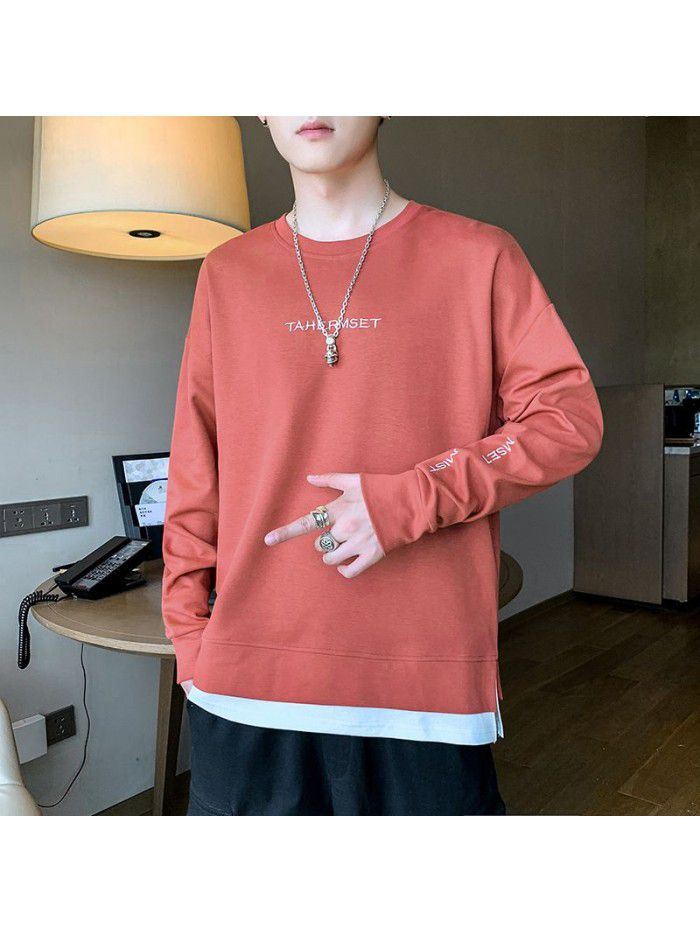 summer men's short sleeve T-shirt trendy men's round neck Pullover striped half sleeve t-shirt men's thin top 