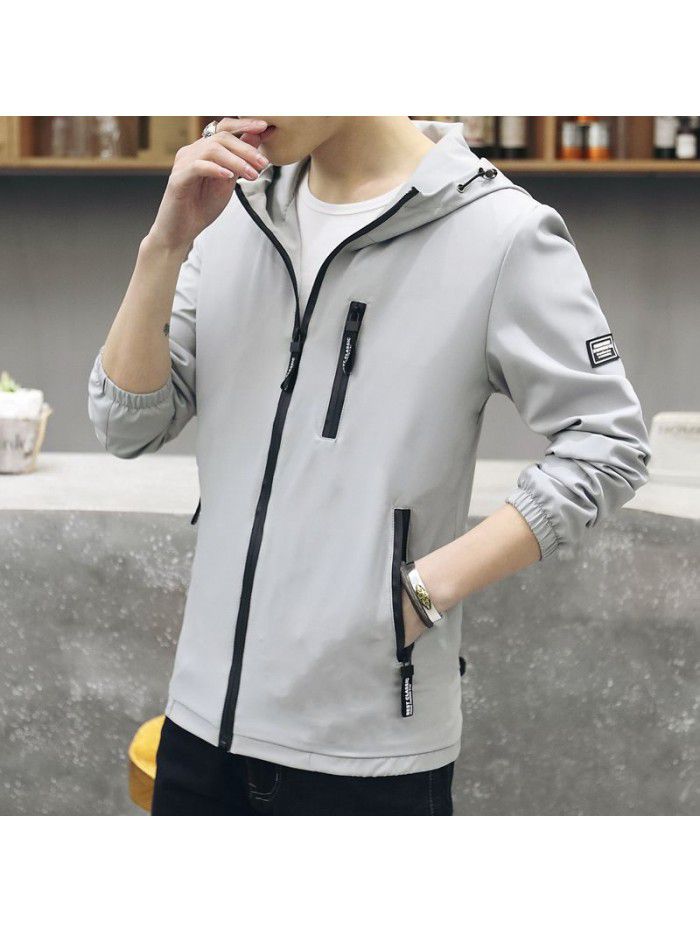 Men's coat  new slim jacket leisure spring and autumn youth fashion Korean version handsome clothes 
