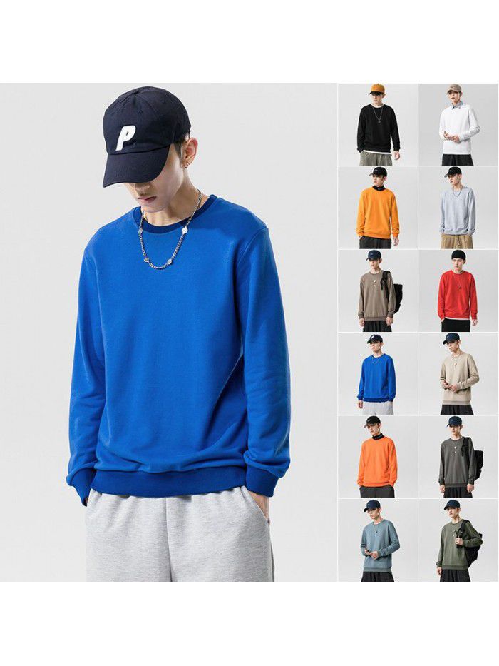 Fashion sweater men's  autumn new men's wear Korean Trend loose round neck bottomed shirt for young students 