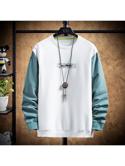 spring new men's T-shirt Korean round neck lo...