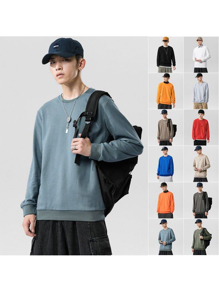 Fashion sweater men's  autumn new men's wear Korean Trend loose round neck bottomed shirt for young students 