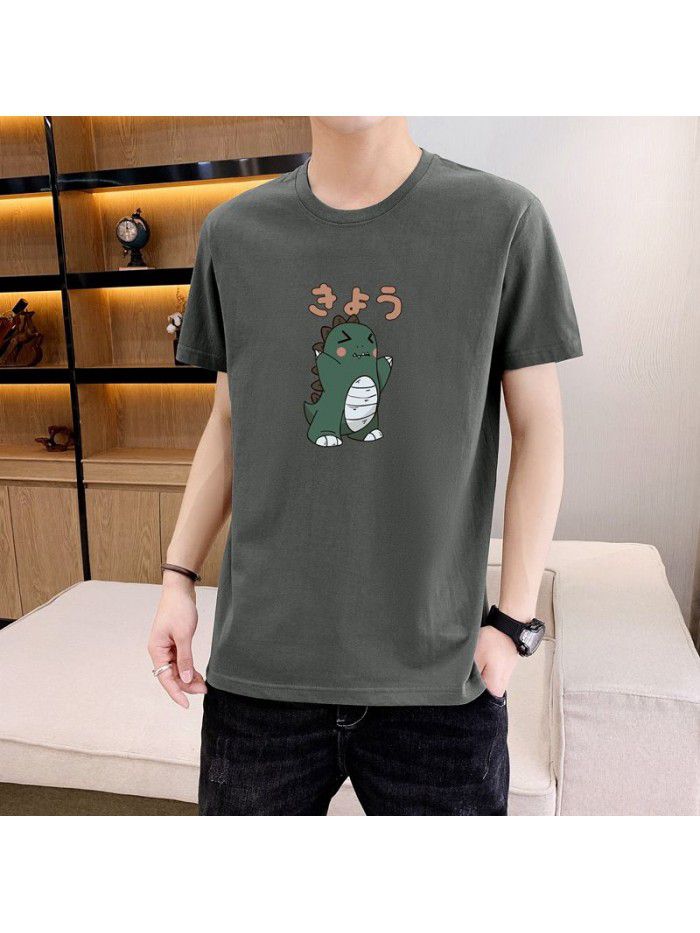 summer new men's short sleeve T-shirt Korean slim thin half sleeve t-shirt men's casual top 