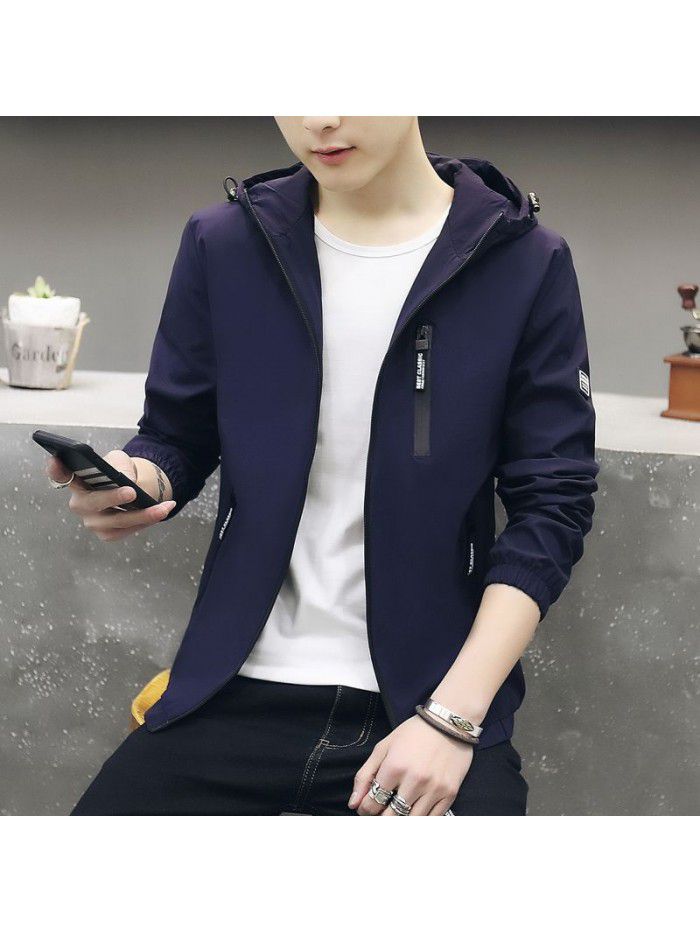 Men's coat  new slim jacket leisure spring and autumn youth fashion Korean version handsome clothes 
